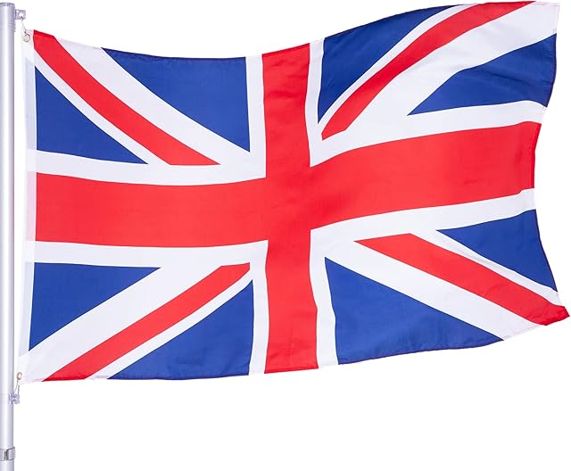 OZSENFLINT British National Flag 3x5 FT United Kingdom Flag Union Jack Flag UK Flags 100% Polyester Metal Eyelets Outdoor