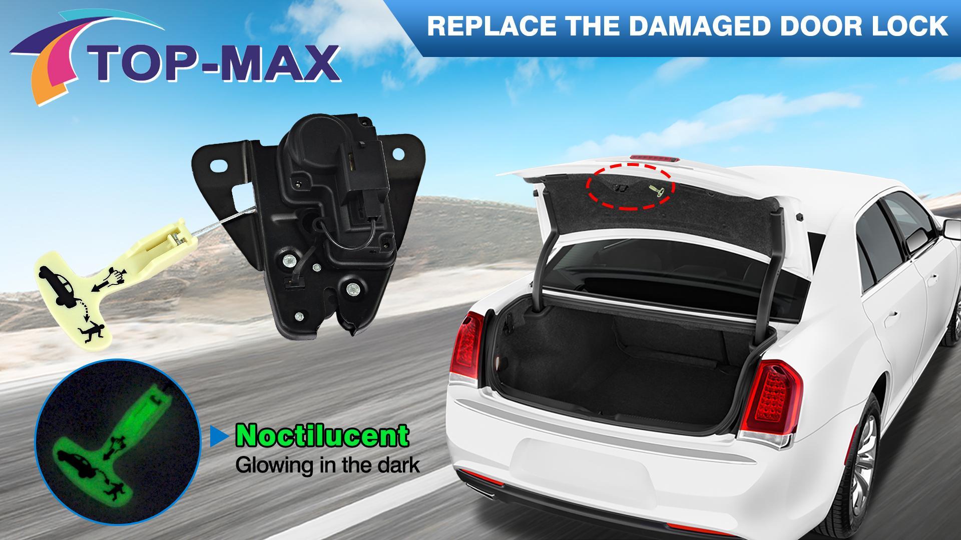 Image of TOP-MAX Trunk Latch Actuator Compatible with 2006-2018 Dodge Charger Challenger Avenger Dart, Tailgate Trunk Lock for 2005-2018 Chrysler 300 200, Replace for 931-714 5056244AA