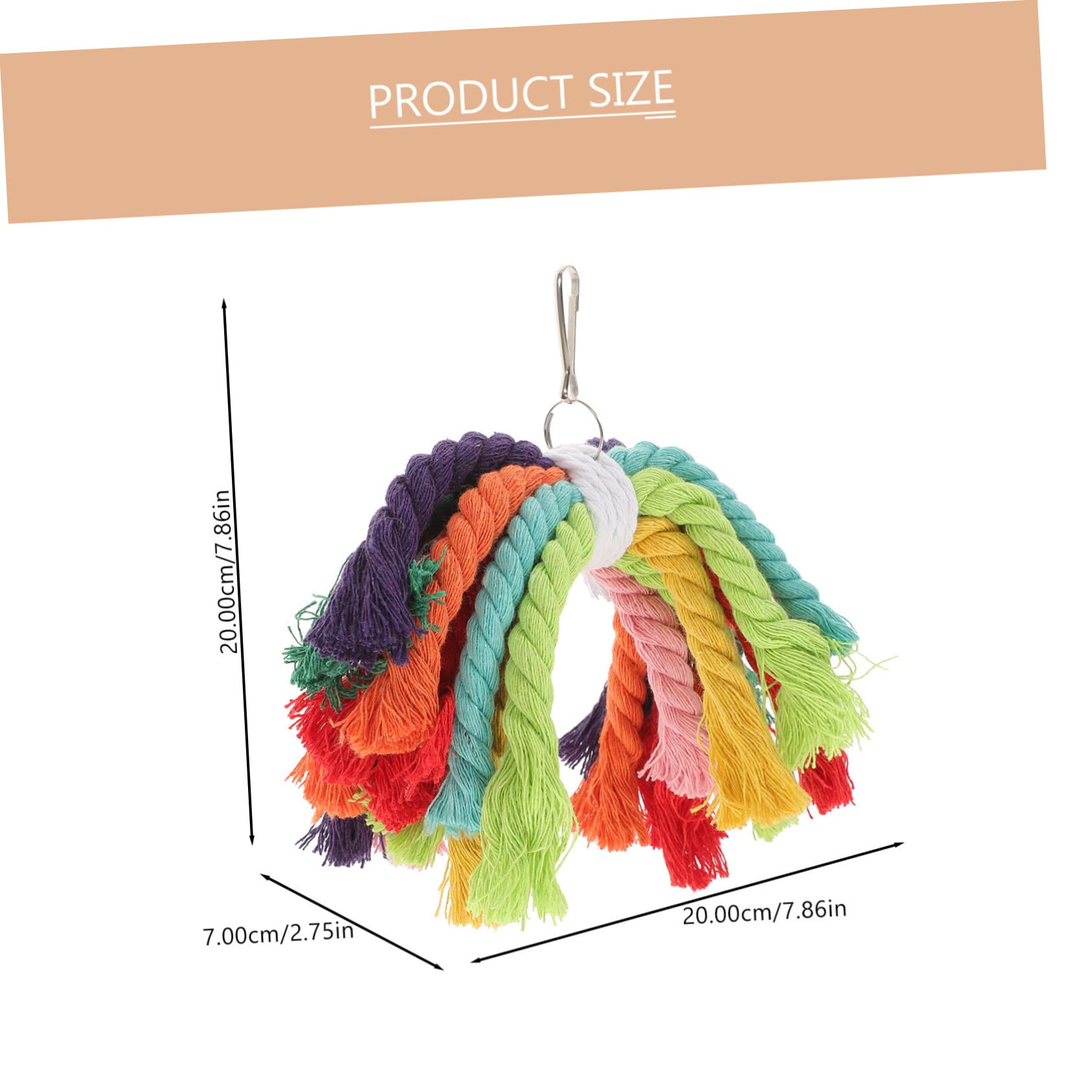 PRETYZOOM 5pezzi Giocattolo Per Uccelli Cotone Con Corda Per Pappagalli Resistente e Sicuro Per Parakeets Cockatiels e Altri Uccelli Di Piccole e Medie Gioco Da Masticare