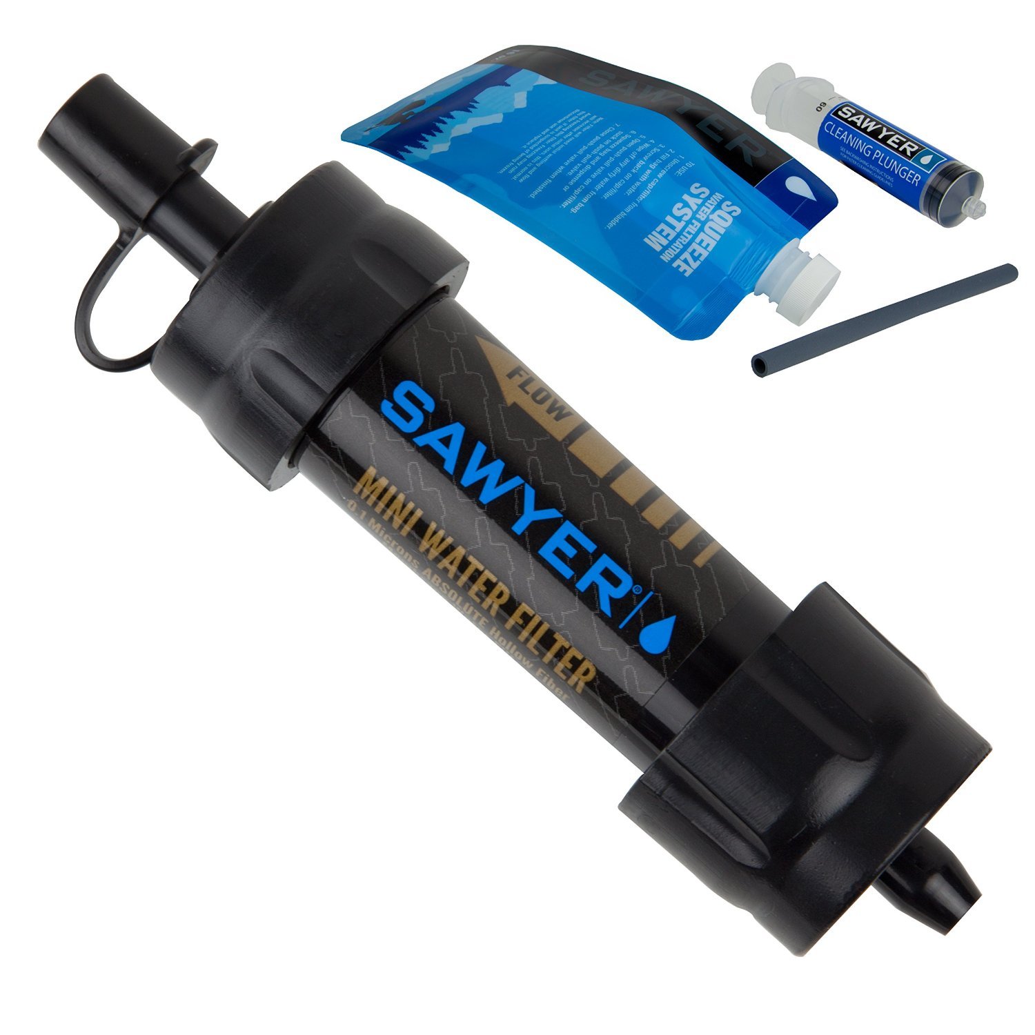 2-er Pack Sparset Sawyer Mini PointONE Wasserfilter enfernt 100% Mikroplastik (Schwarz&Camouflage)