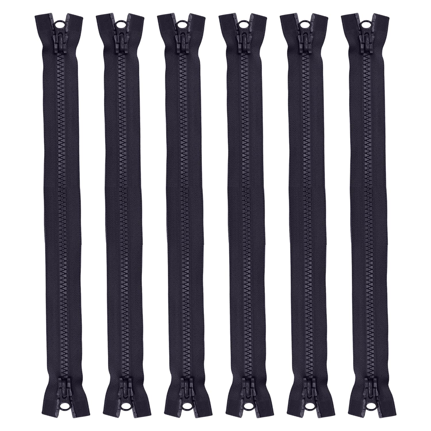 YKK Zipper Two-Way Open-End Navy Blue Nylon Zip, Chunky