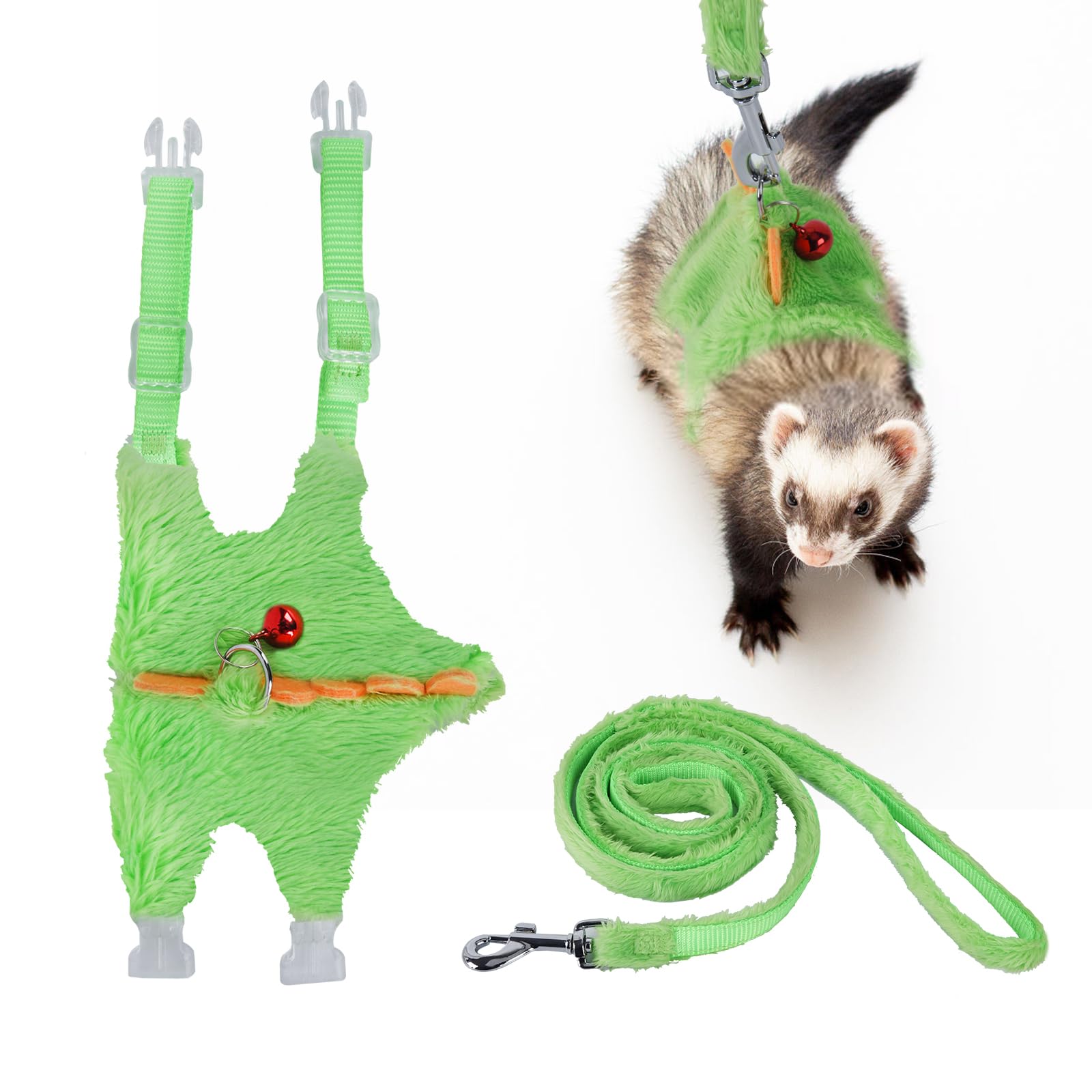 Ferret Harness,Ferret Leash, Ferrets Harness and Leash Set with Safe Bell