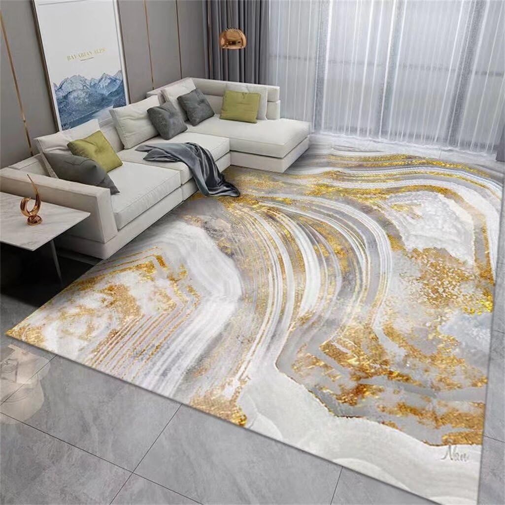 Deco pour Chambre Tapis De Salon Moderne Tapis Gris dans Le Couloir Et Tapis Rectangulaire dans La Chambre, Facile À Nettoyer Tapis Poil Ras 170X250Cm 5Ft 6.9''X8Ft 2.4''