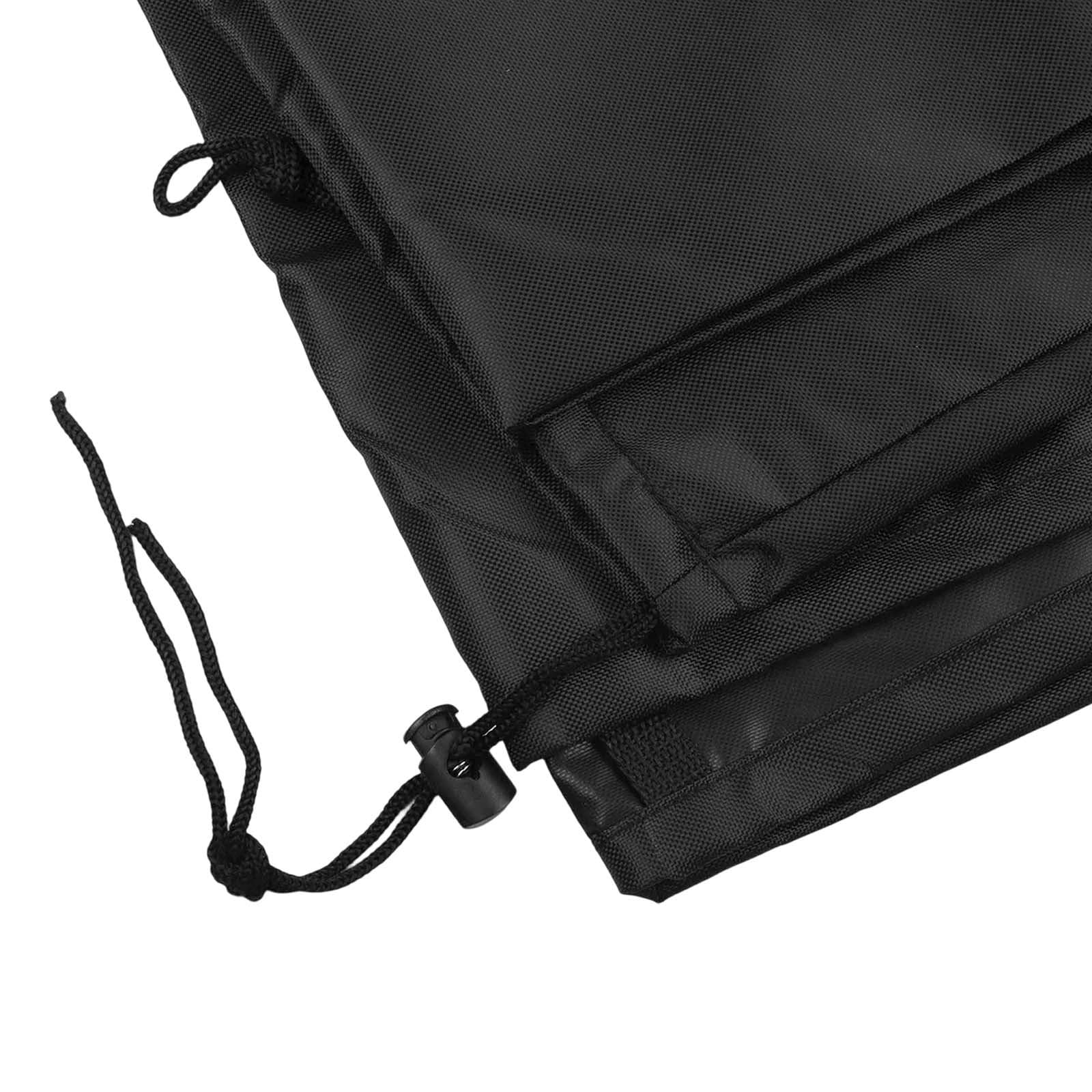 ZYNCUE Cubierta ovalada para alberca sobre el suelo, resistente al agua para protección con accesorios, color negro