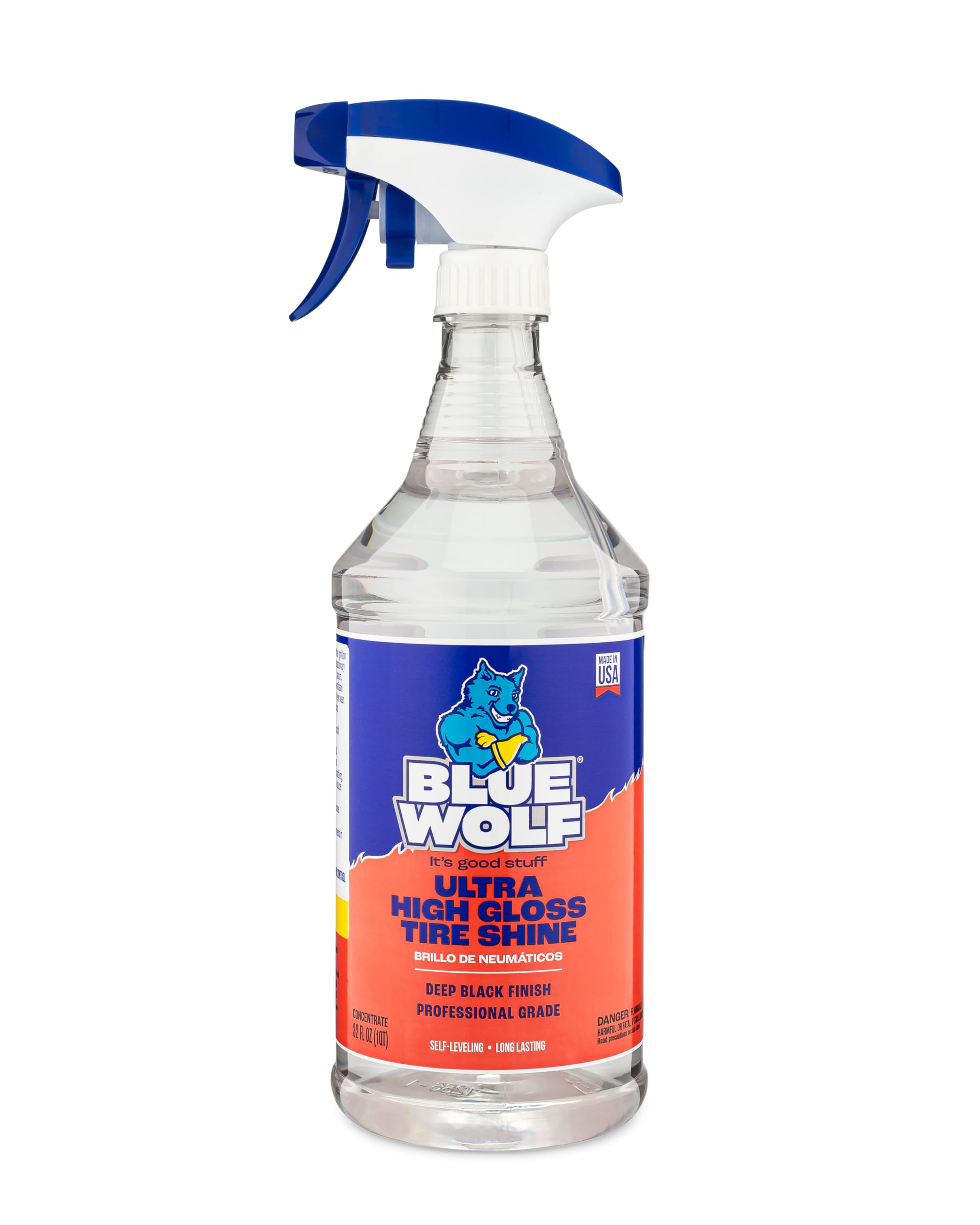 Amazon.com: Blue Wolf | High Gloss Tire Shine Dressing Spray | Professional  Tire Cleaner & Protectant for Car,Truck & SUV | Non-Greasy Formula | 32  Fluid Ounce : Automotive