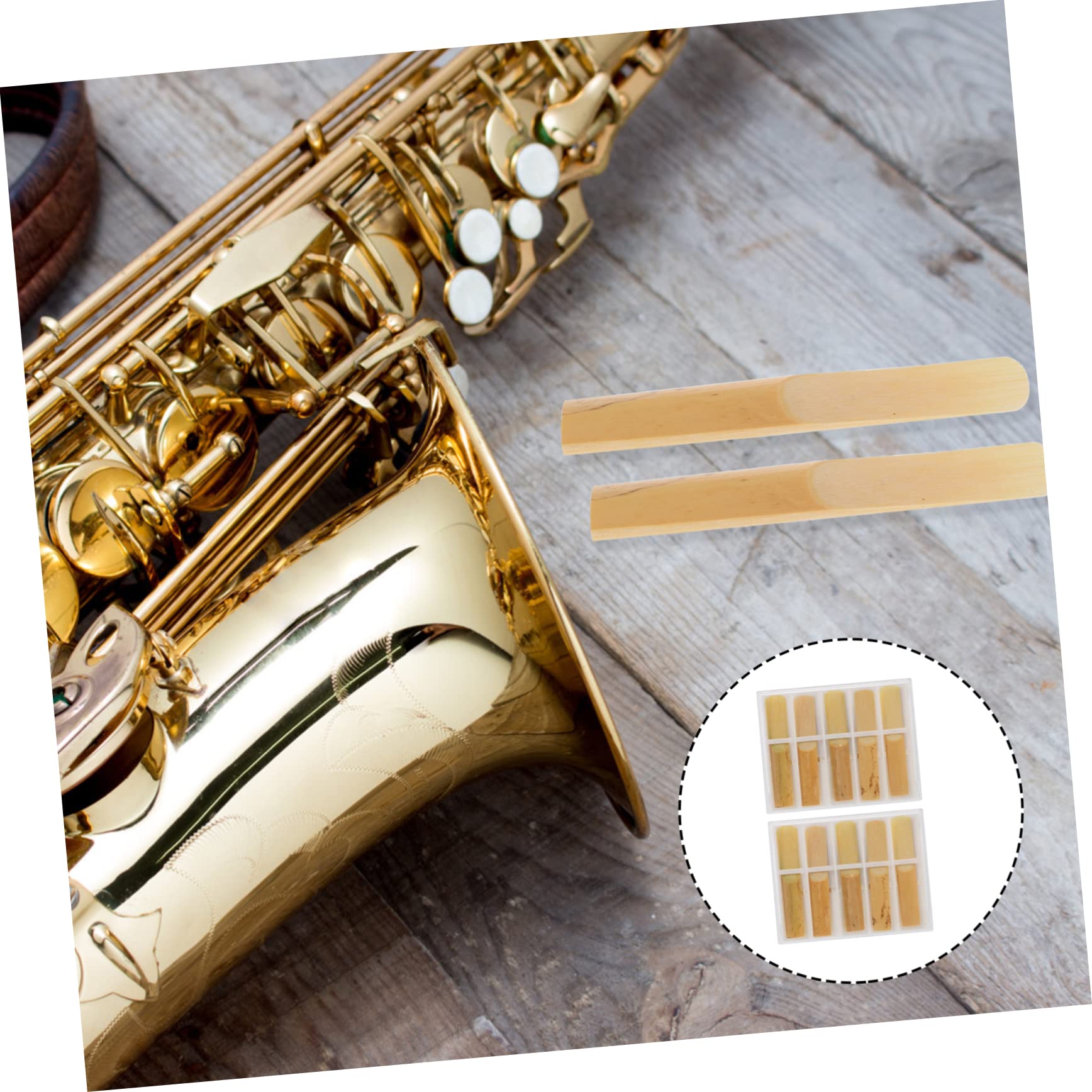 Totority 5sets Clarinet Reeds for Beginners Saxophone Musical Instrument Set Fine Craftsmanship 10pcs*5