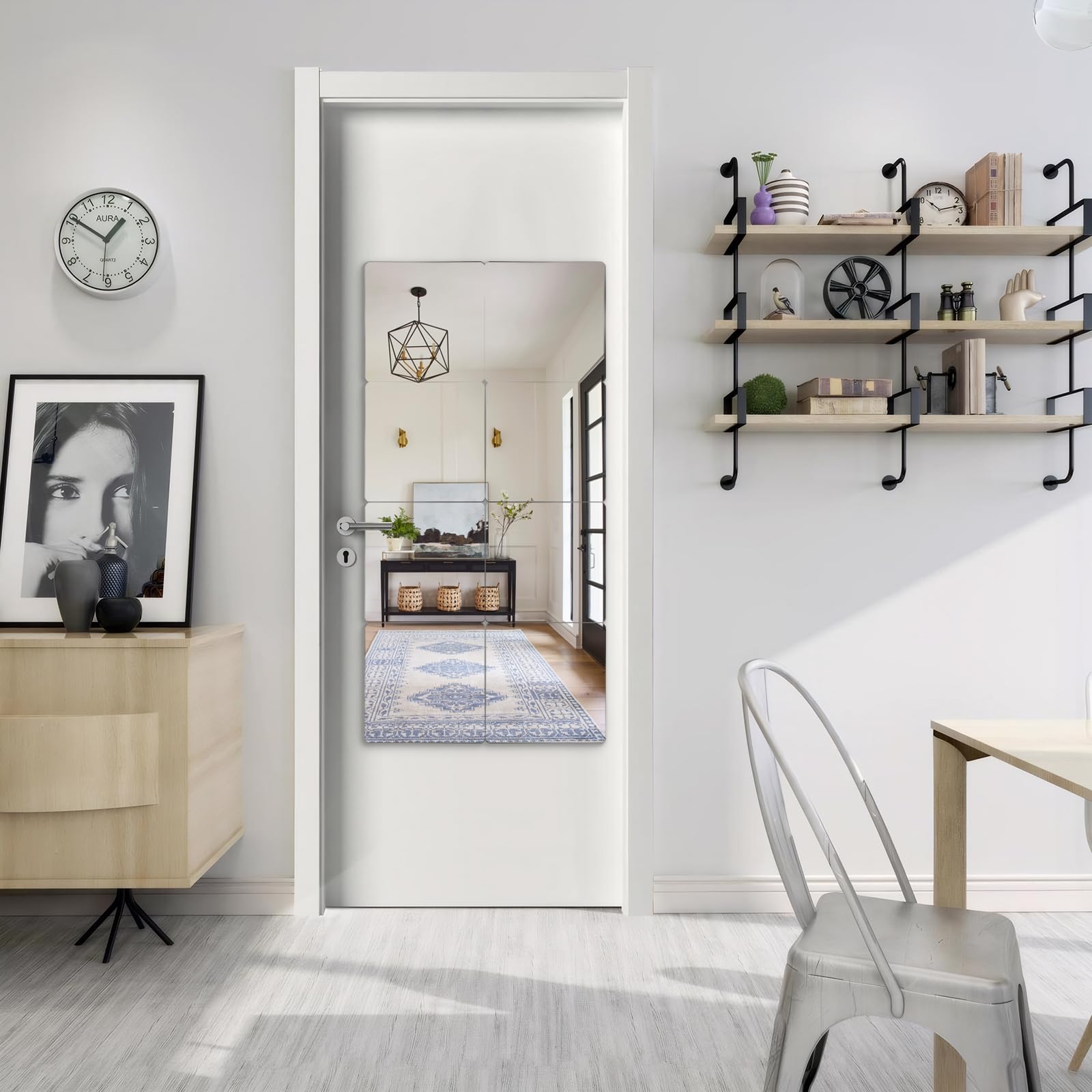 4 Specchietti Autoadesivi Per Parete 50x60cm - Acrilico Spesso 2mm - Decorazione Casa Facile E Rimovibile - Foto 3