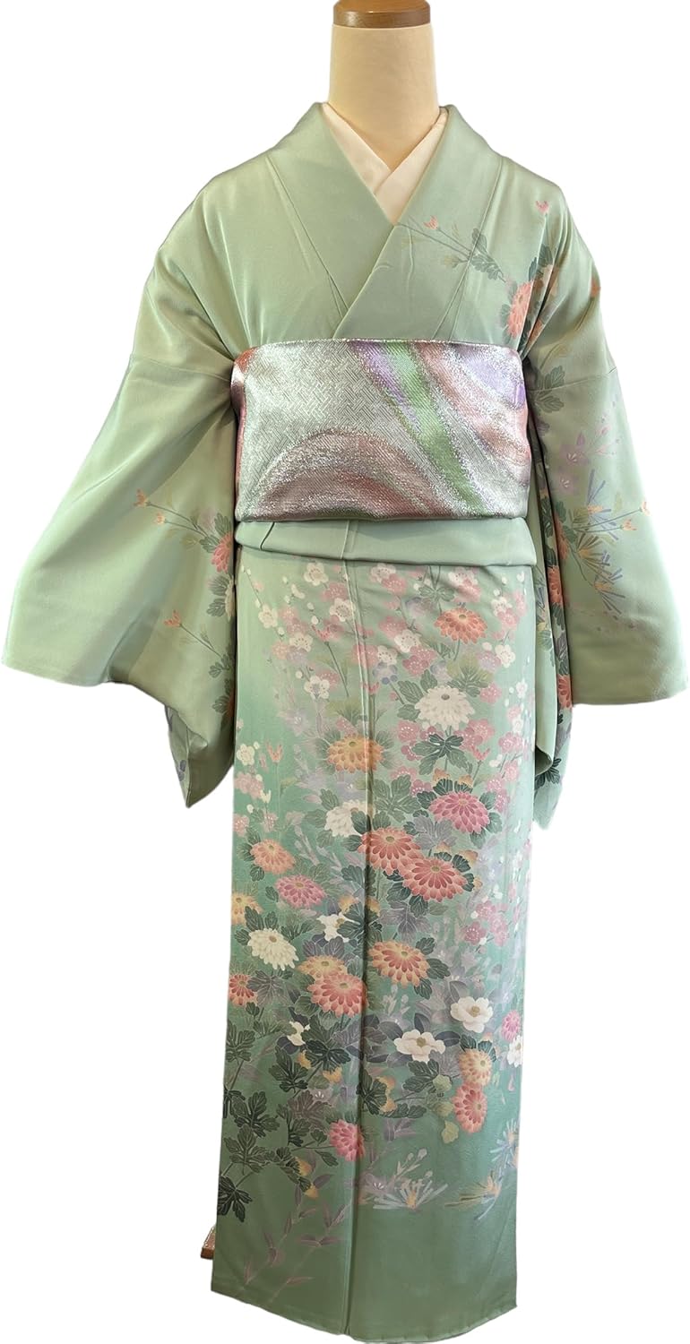 明綴れ 手織 袋帯 天井格子文 七宝繋ぎ 金糸 正絹 三通 Q847 9-149