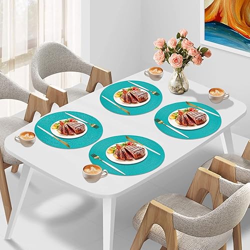 Miniatura 6 de Homcomoda Juego de 6 manteles individuales lavables para mesa de comedor, resistentes al calor, manteles individuales para mesa de cocina