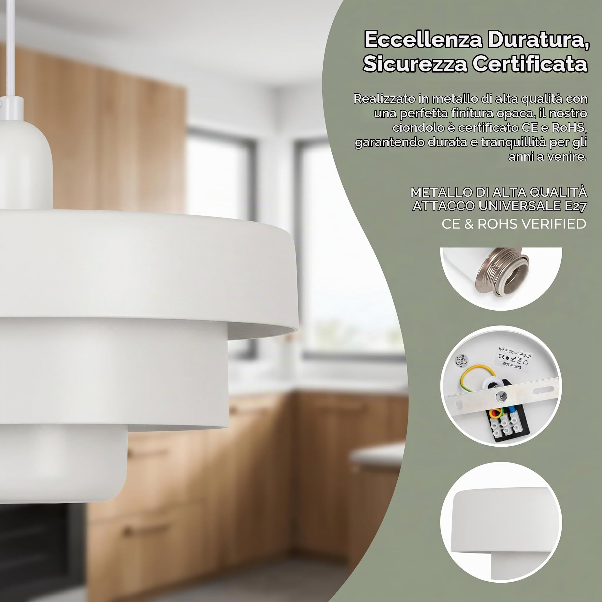 BARCELONA LED lampada sospensione MACARRON E27