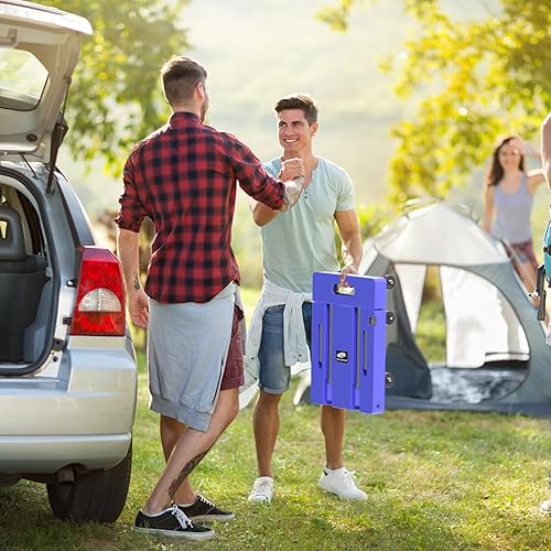 Miniatura 7 de SPACEKEEPER - Carro de mano plegable, carrito de equipaje de 500 libras de capacidad, carrito plegable portátil con 6 ruedas y 2 cuerdas elásticas