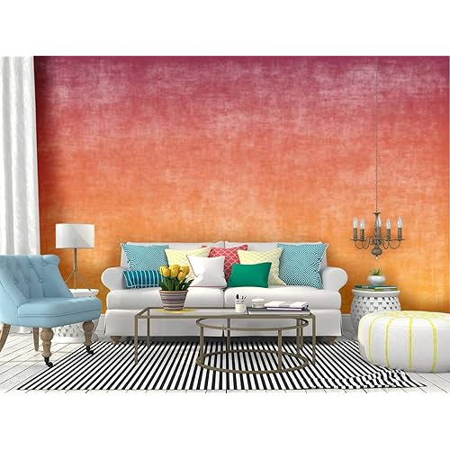 Wall Mural Autumn Grunge Gradient Ombre Orange Red Yellow Background Abstract Peel and Stick Wallpaper Self Adhesive Wallpaper Large Wall Sticker Removable Vinyl Film Roll Shelf Paper Home Decor