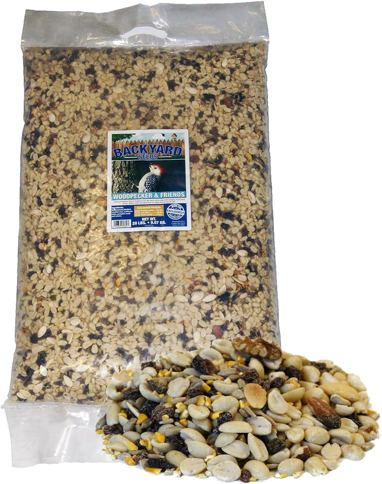 Backyard Seeds Woodpecker No Waste Mix Shelled Peanuts