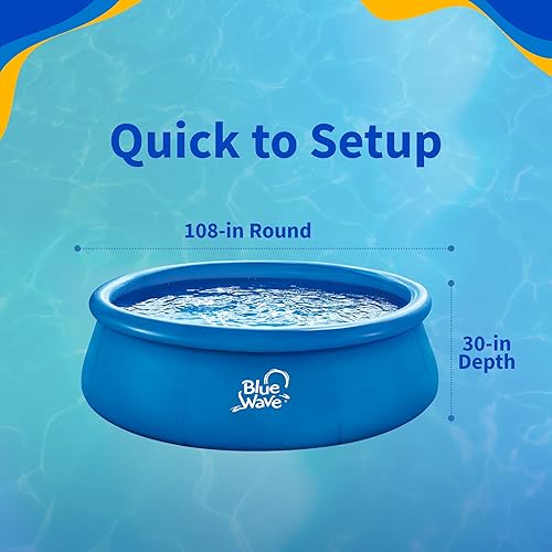 Miniatura 11 de Blue Wave NT6132 - Cubierta familiar redonda de 33 pulgadas de velocidad profunda de 13 pies