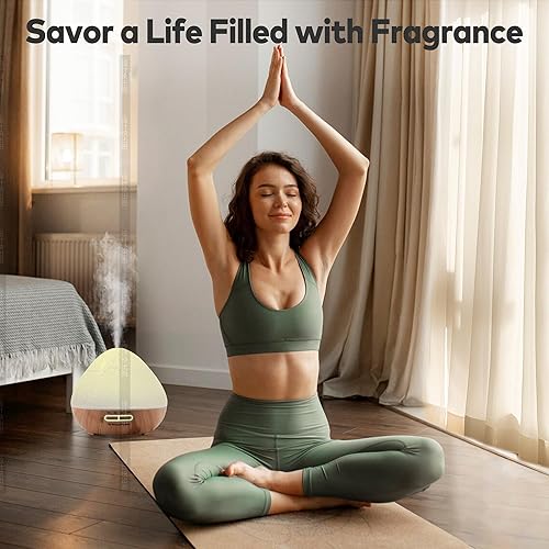 Miniatura 7 de Difusor de aceite esencial de 16.9 fl oz, difusores ultrasónicos para aceites esenciales con control remoto para dormitorio, difusor de aroma