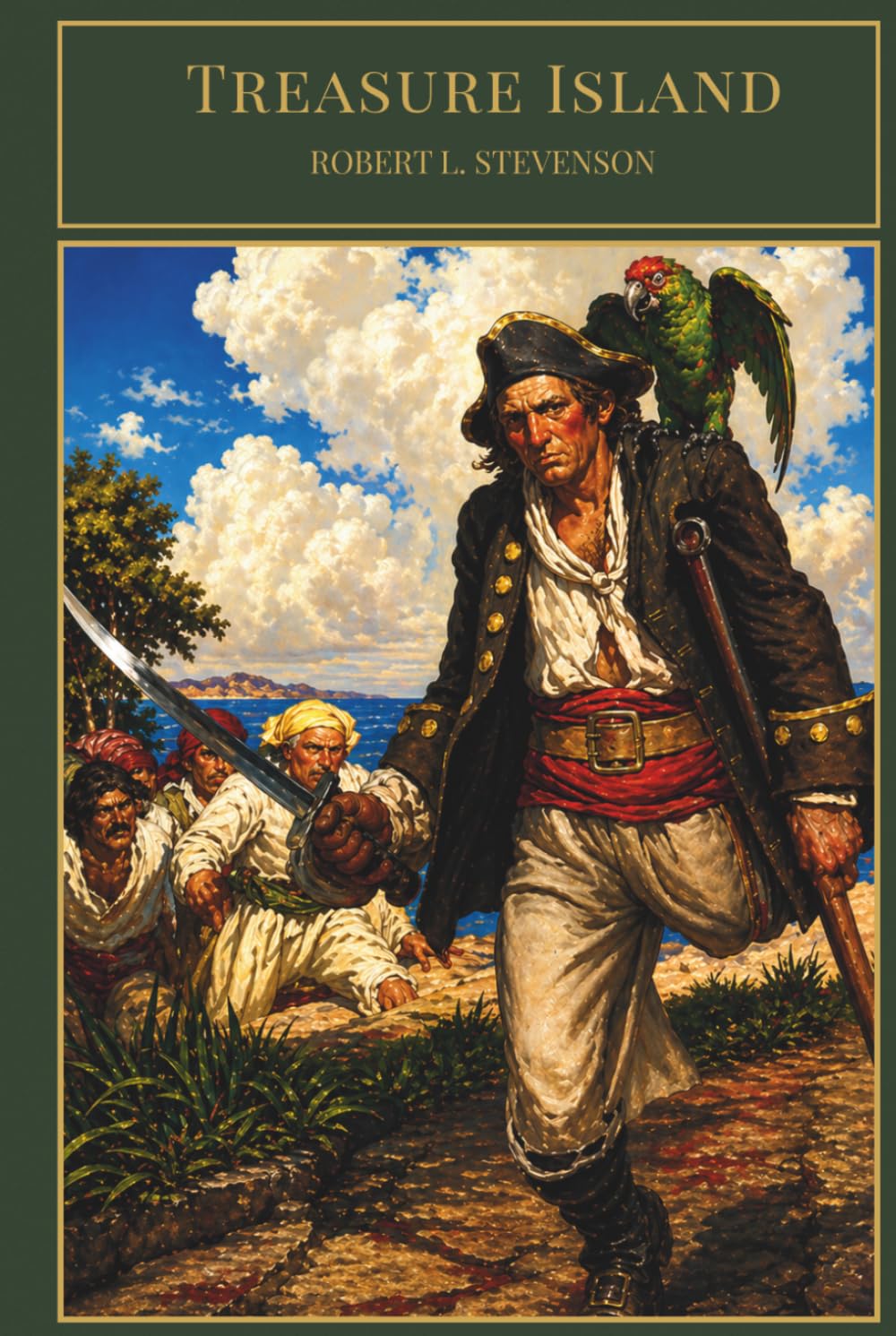 Treasure Island: A Classic Pirate Adventure of Treasure, Betrayal, and Survival on the High Seas ~ Illustrated