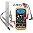 ULTRICS Digital Multimeter, Voltmeter Ammeter Ohmmeter Circuit Checker with Backlight LCD Test Leads, Portable Multi Tester M