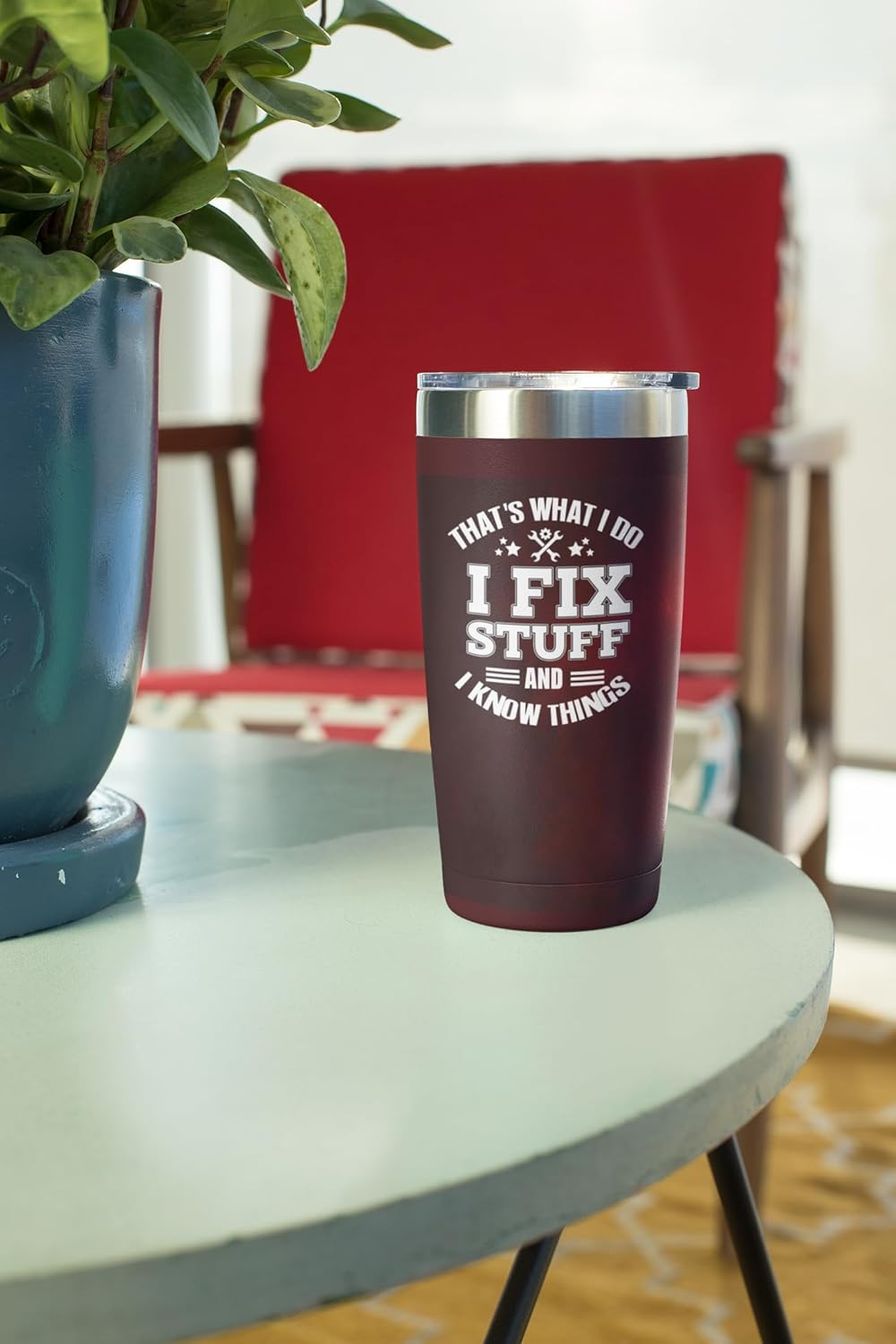 That's What I Do I Fix Stuff and I Know Things - Gifts for Men - Father's Day Gifts for Dad Tumbler 20Oz - Image 2