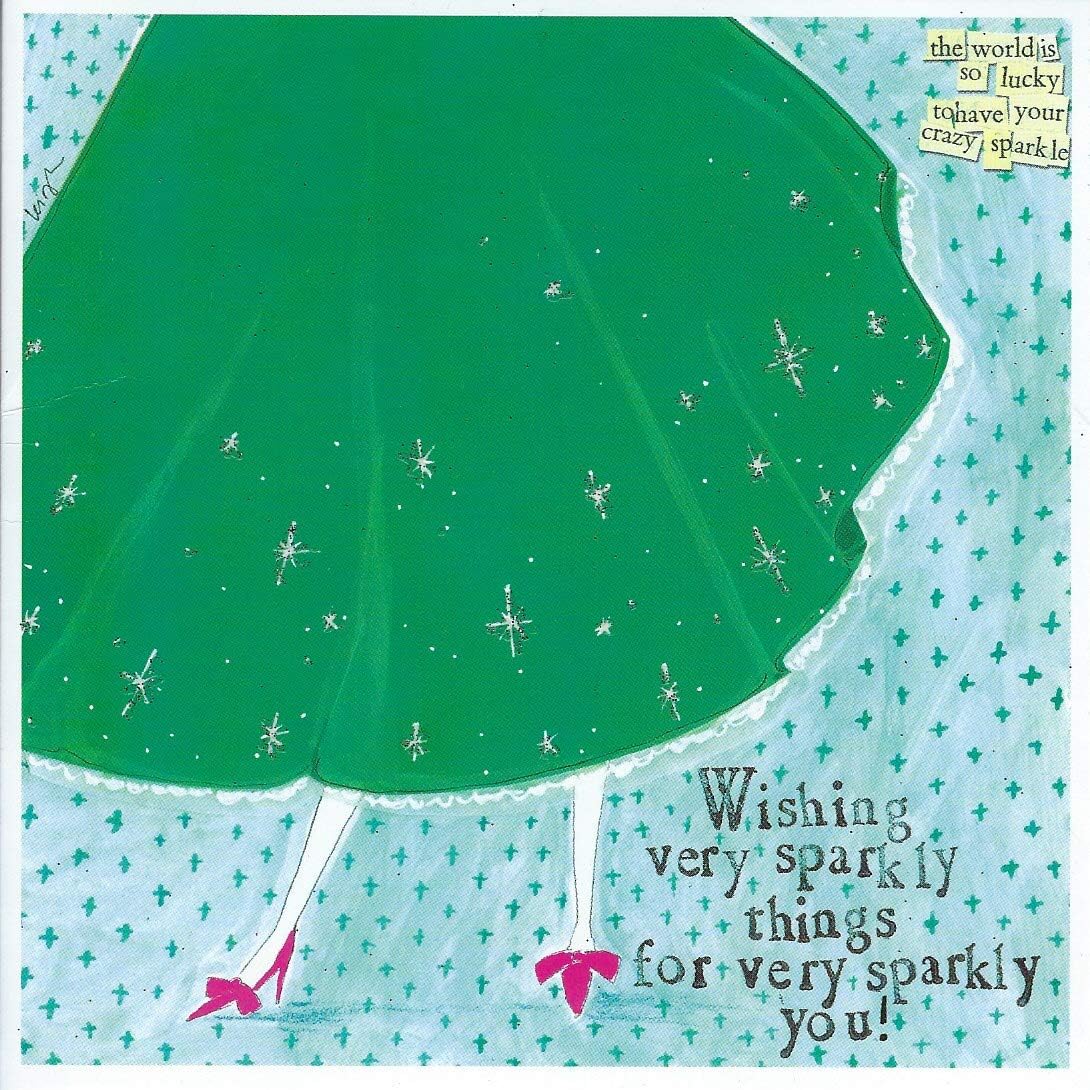 Curly Girl - Greeting Card - The World is so Lucky to Have Your Crazy Sparkle