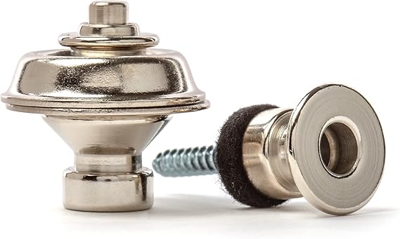 JIM DUNLOP Straplok Strap Retainers Traditional - Nickel Acoustic Guitar Case (SLS1501N)