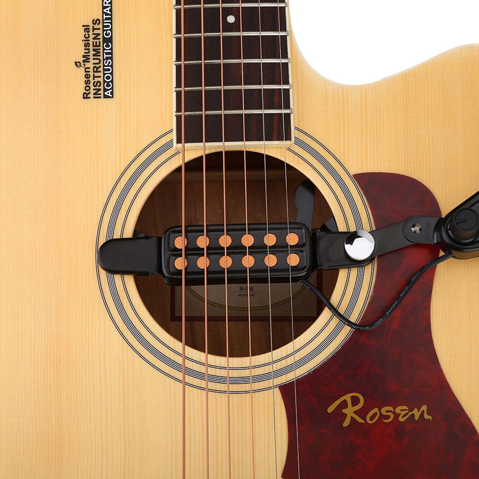 VGEBY1 Pickup per Chitarra, trasduttore Magnetico per Pick-up Acustico a 12 Fori con Kit di sintonizzatori Tono Volume Accessorio per Strumenti Musicali