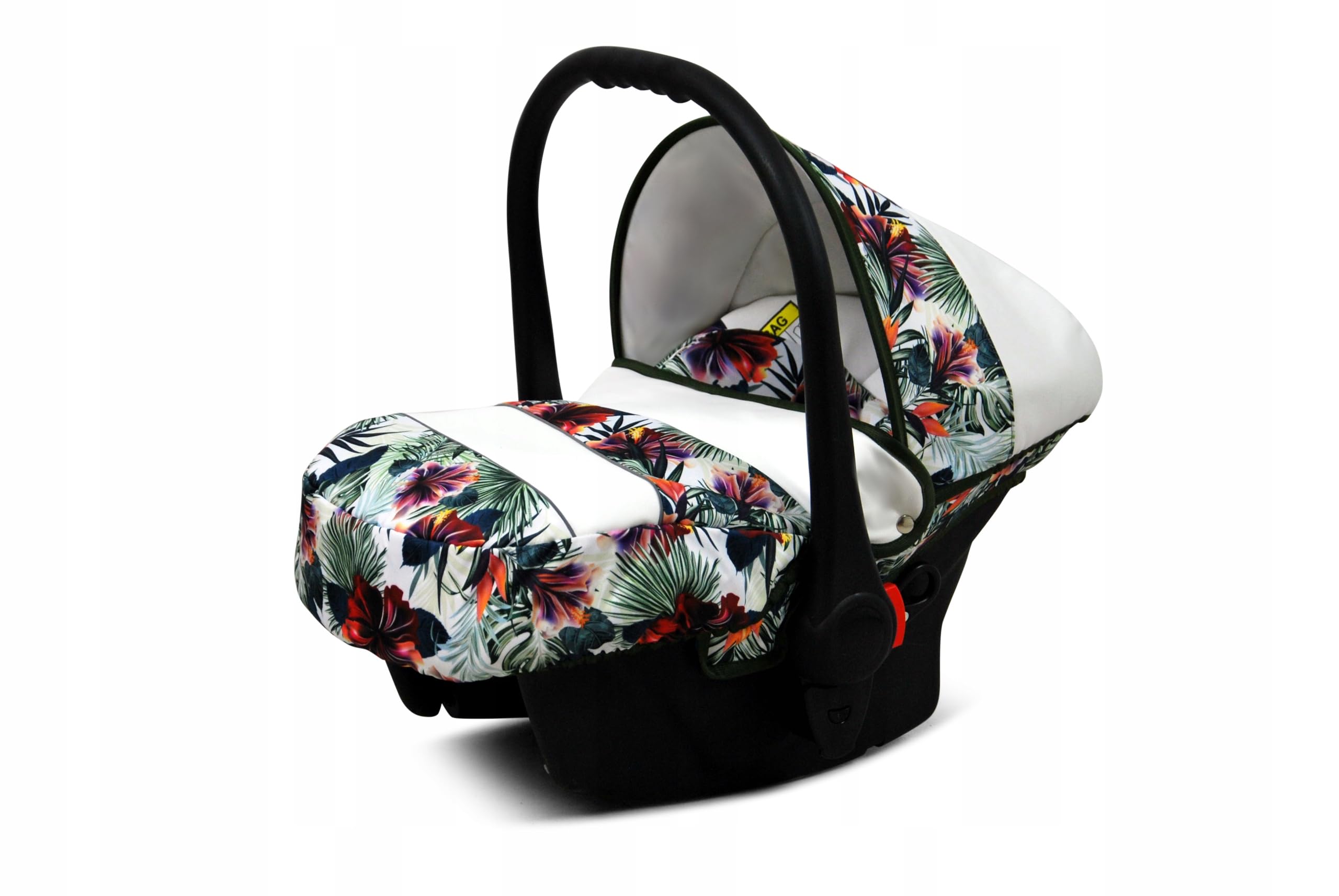 BabyLux® Bambini Passeggino Completo Set 3 in 1 - Tropical - incl. Navicella, Canna, Seggiolino Auto - Carrozzina Neonati Sistema Combinato - con Borsa fasciatoio, Copertura antipioggia ecc.