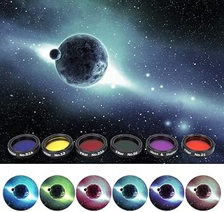 Filter Telescope Filter 6 pcs.25inch Colorful Telescope Filter kit with Storage Box for telescopes eyepieces