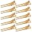 Wobe 1.8 Hairdressing Double Prong Curl Clips, 50pcs Metal Alligator Clips Hairpins for Hair Bow Great Pin Curl Clip, Styling Clips for Hair Salon, Barber (Gold)