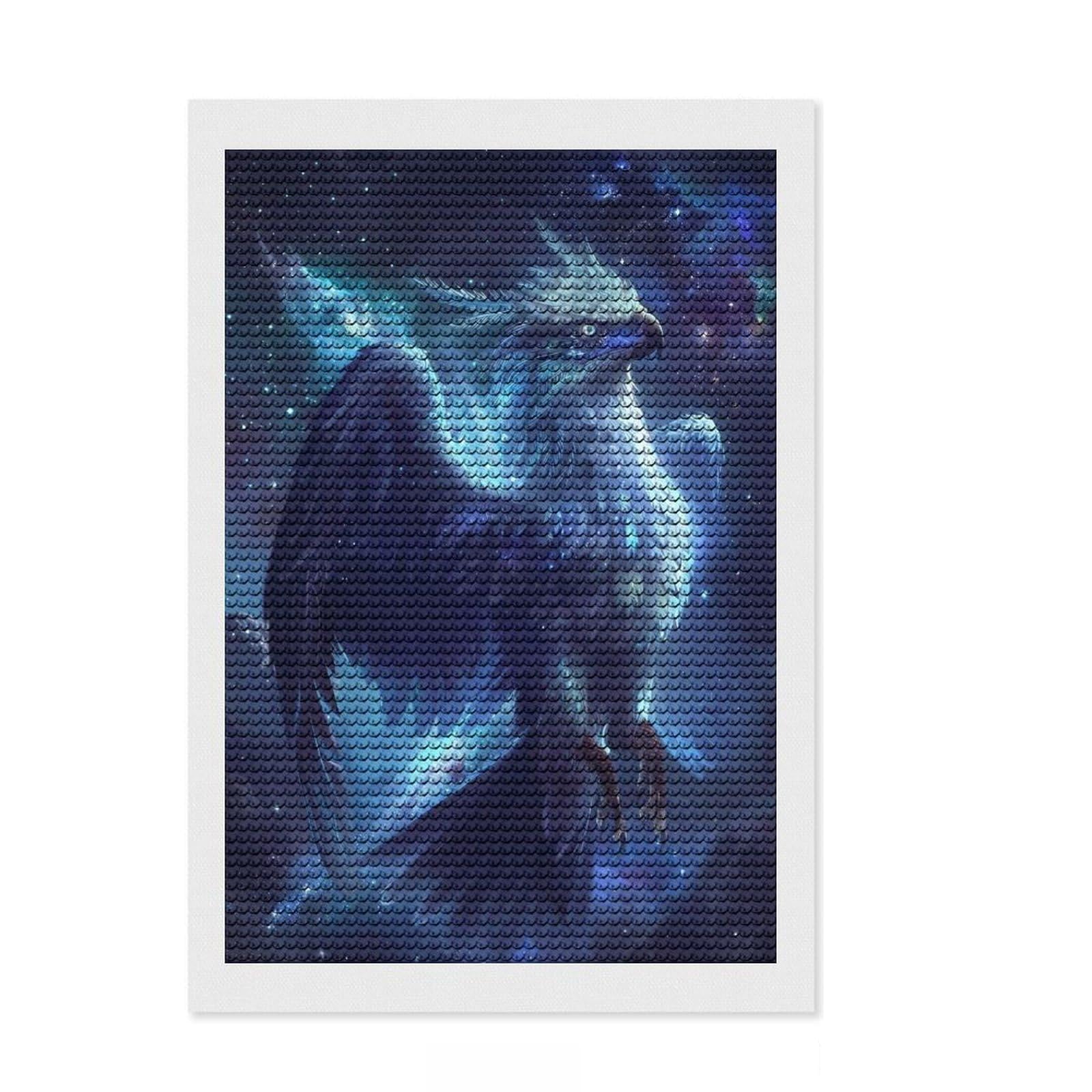 Junmoney Griffin Legendary Creature Diamond Painting Set 8"x12", Vintage Style Decor, for Beginners, Stress Relief Craft, Christmas Gift