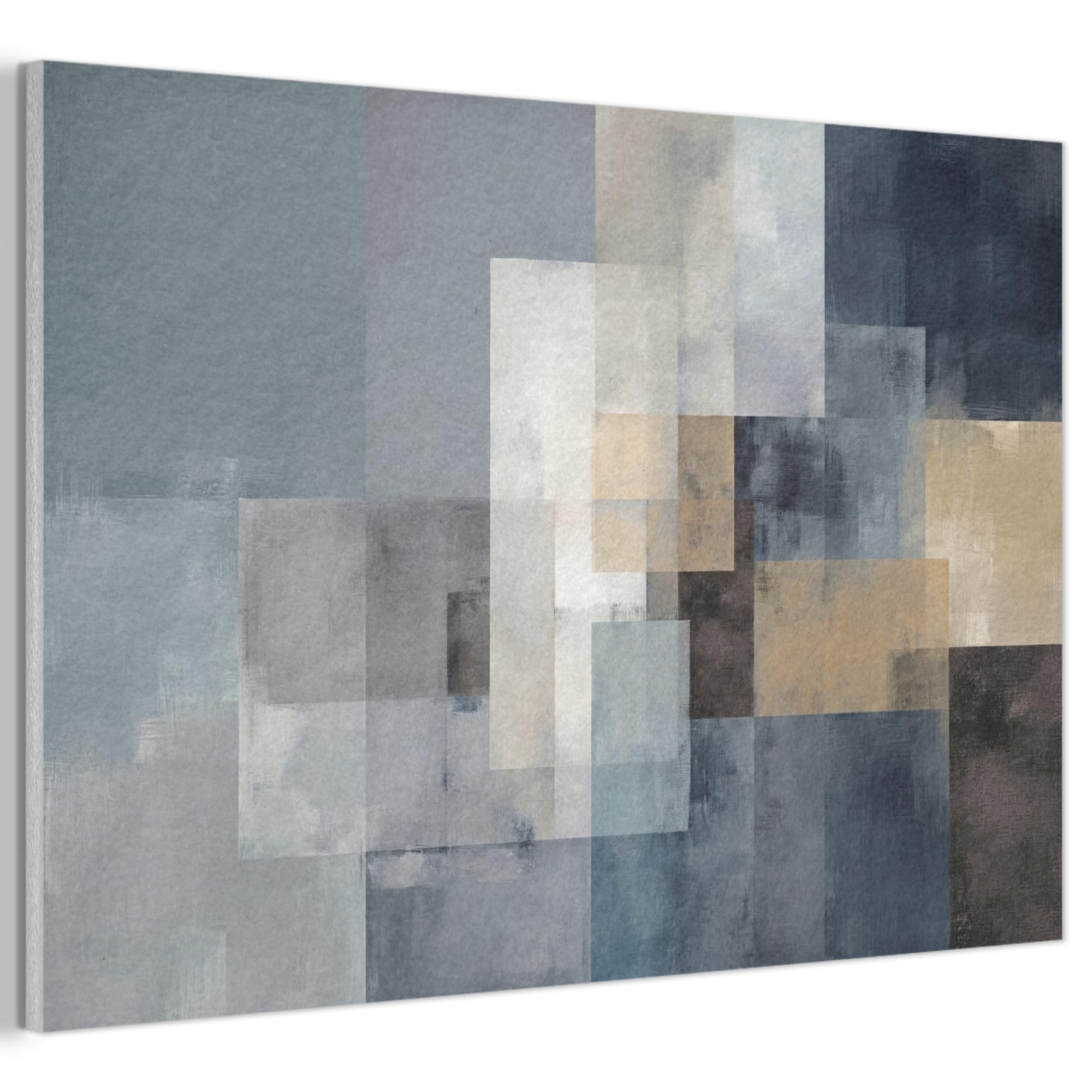 MuchoWow© Felt Panel 90x60 cm Room Style Piece Wallfillers Visual Display Decoration Wall Art Rectangles - Abstract - Blue