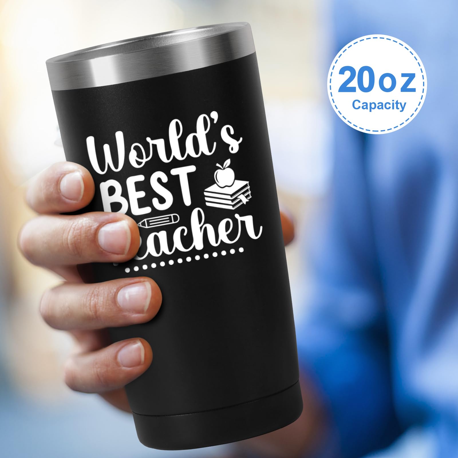 Livole Male Teacher Gifts from Students, World's Best Teacher, Thank You Presents - Image 3