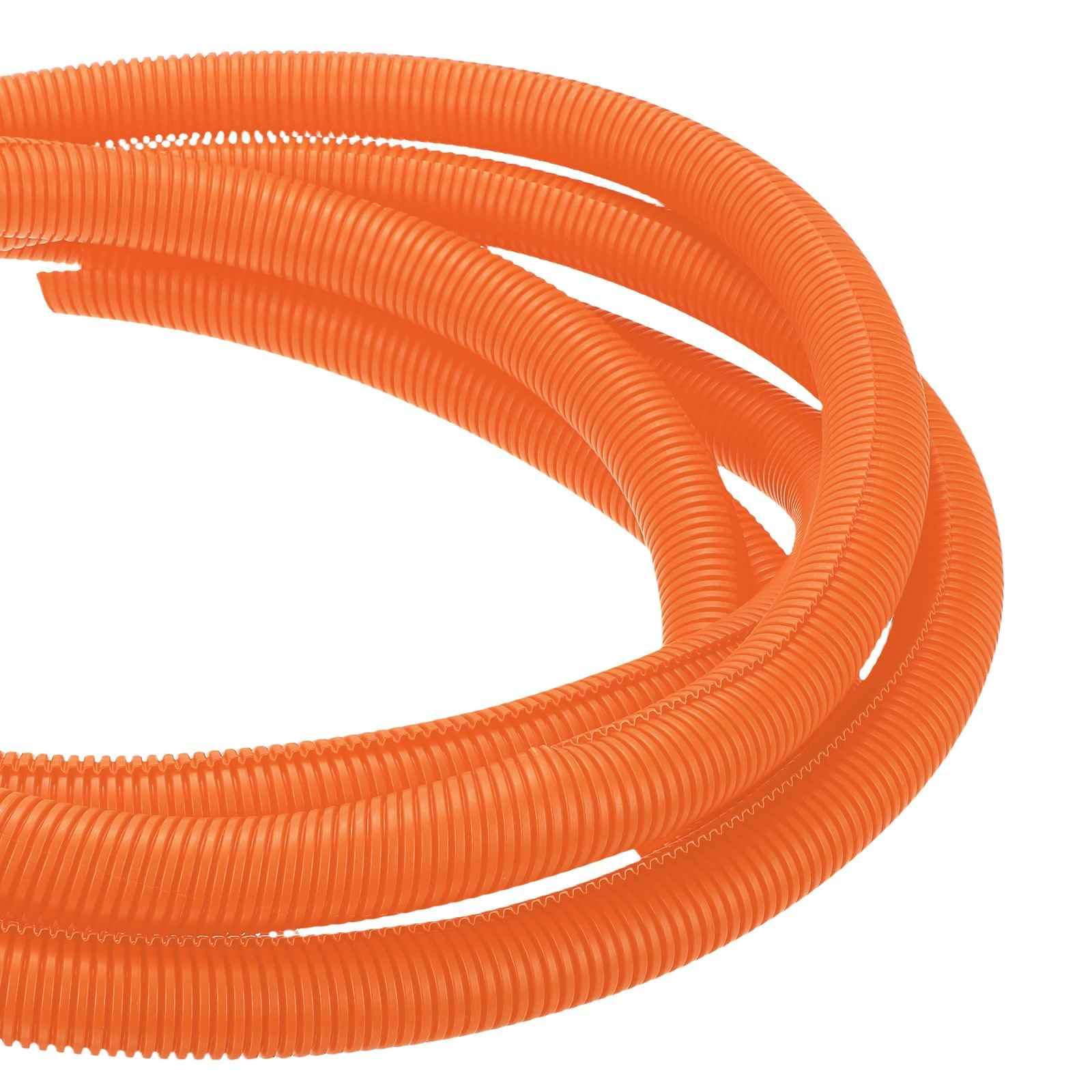 DMiotech 20ft Wire Loom Split Tubing 1 1/4 Inch, Cord Protectors from Pet Flexible Conduit Cable Management for Office Home Garden, Orange