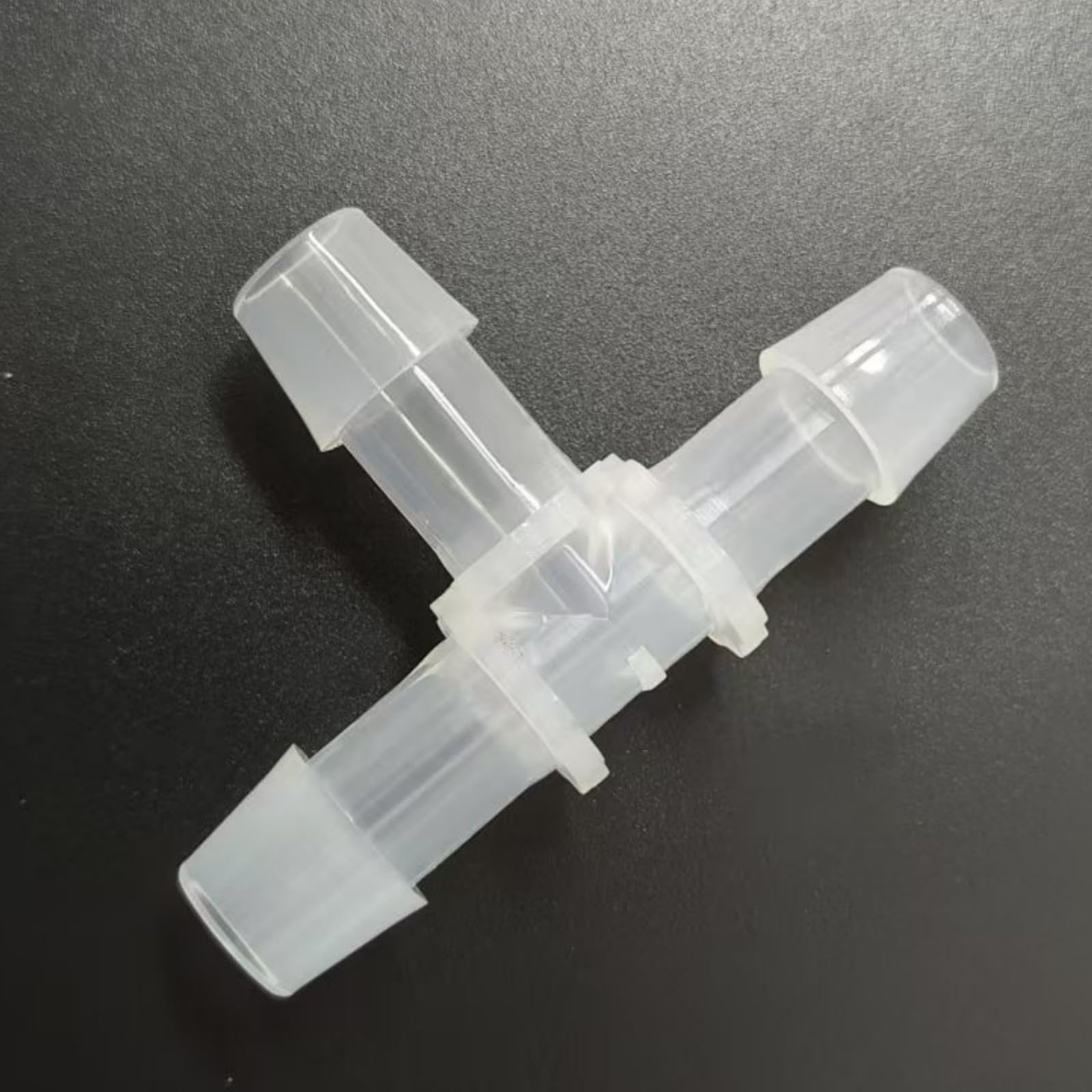 Equal 3 Way T-Shaped Hose Barb Tee Fitting - 25 Pack - Durable PP Reusableplastic Adapter for Laboratory,(12.7mm 1/2inch Cir)