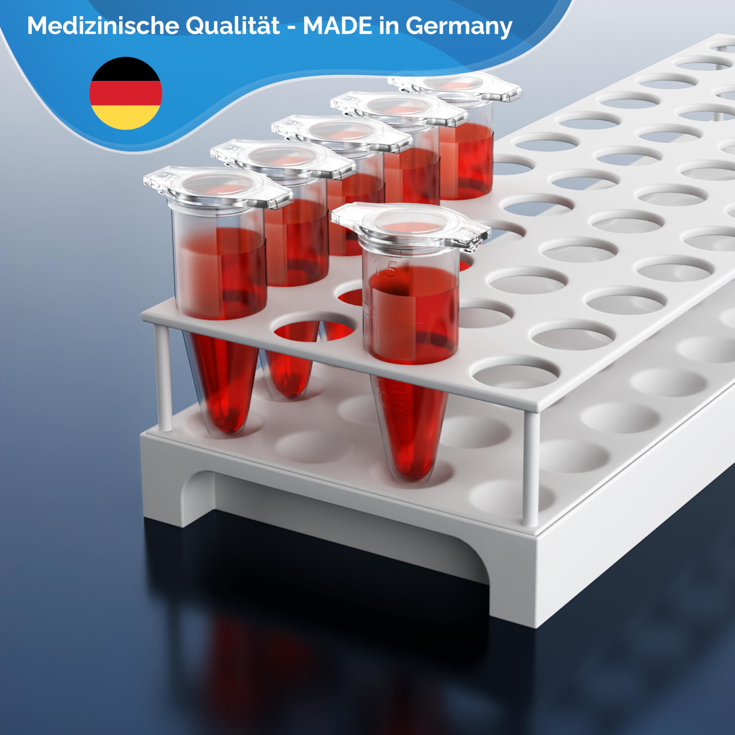 Lot de 100 récipients de réaction 2,0 ml - Tubes de centrifugeuse - Capsules en tissu étanches et étanches - Tubes d'échantillons pour laboratoire, échantillons, granules et recherche