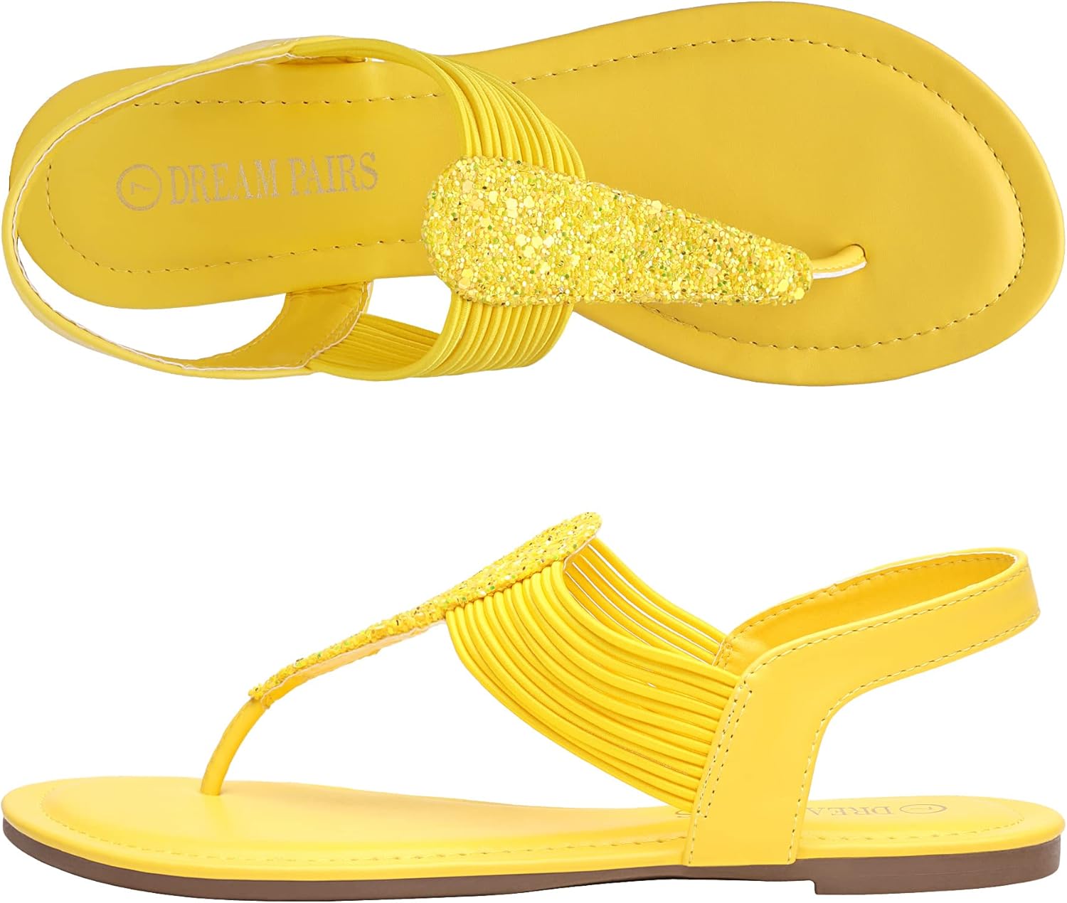 DREAM PAIRS Women's Elastic Strappy String Thong Ankle Strap Summer Gladiator Sandals - Image 4