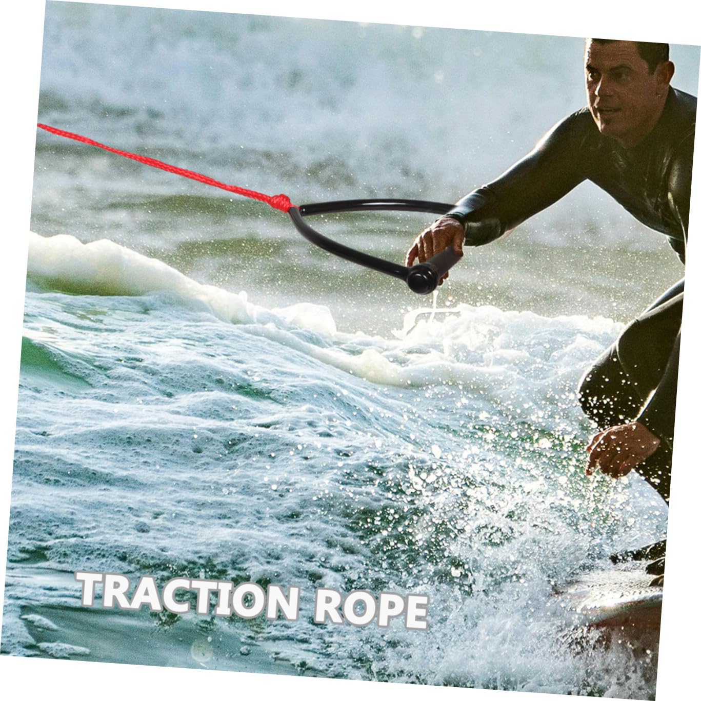 GANAZONO Wasserski Zugseil mit Griff Verschleißfest Strapazierfähiges Wakeboard Seil für Wassersport Wakeboarding Kniebrett Tubing Sicheres Tragbares Wasserski Zubehör für Bootssportarten