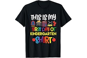 My First Day Of Kindergarten Shirt, Back to Boys Girls Kids Tee