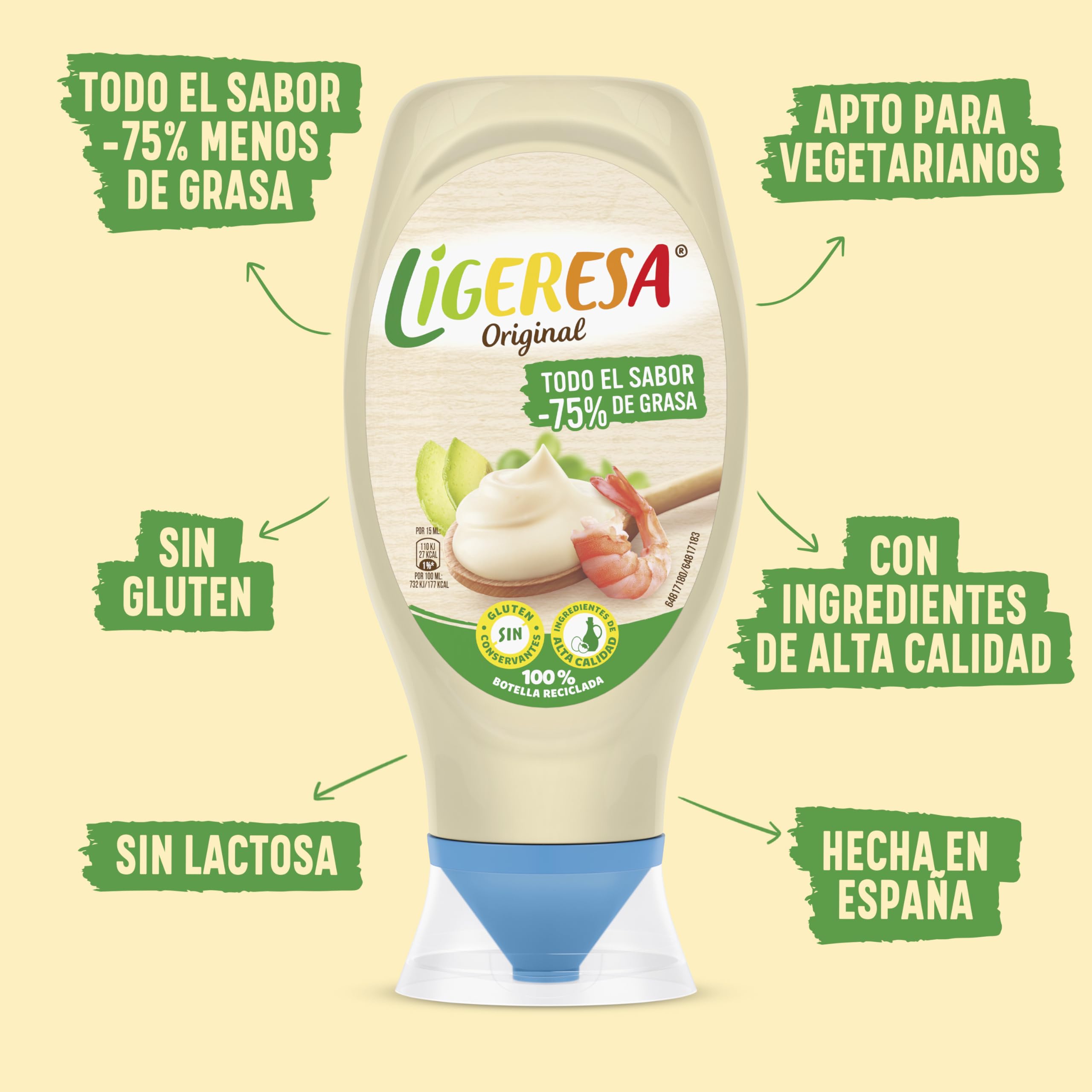 Ligeresa Salsa Bocabajo Original, 430 ml