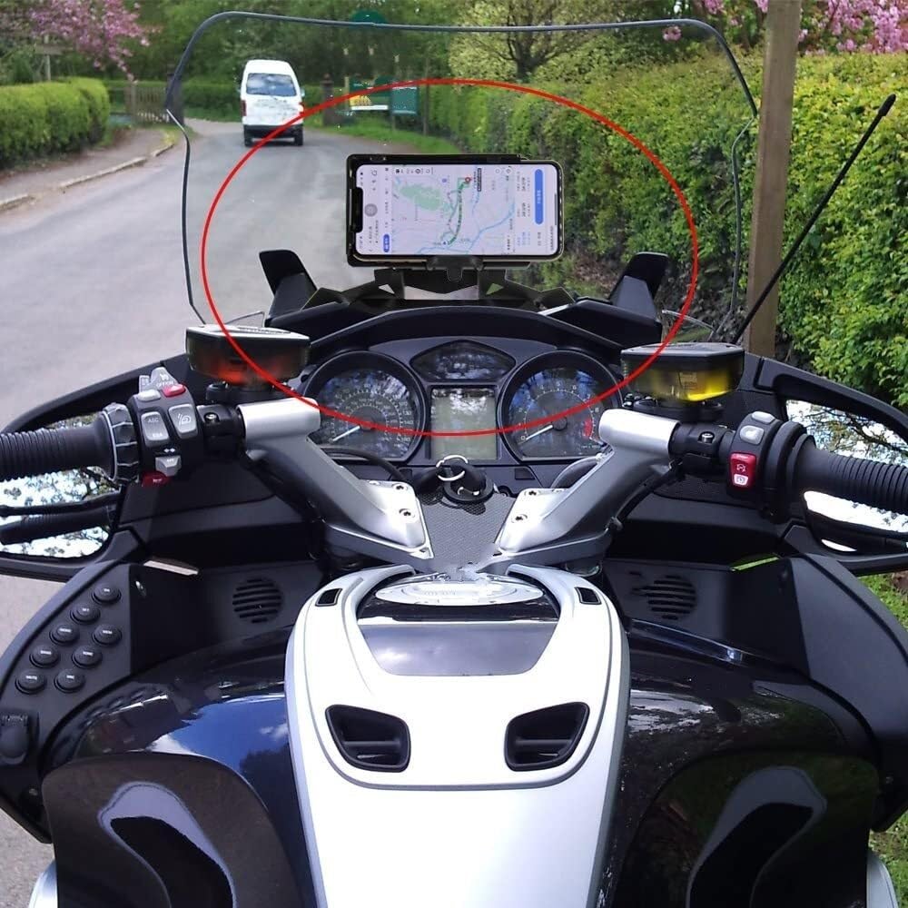 Fixation Smartphone Deux Roues Support de Navigation Moto avec Chargeur USB et Support téléphone pour BMW pour R 1200 RT 2010-2019