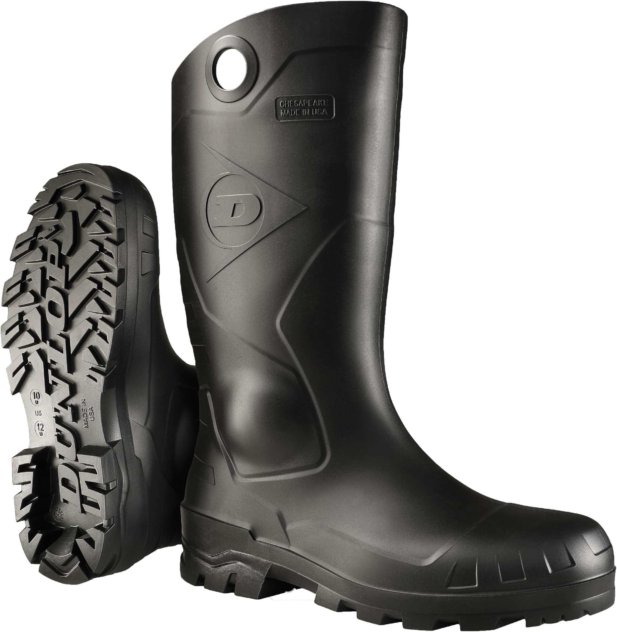 Dunlop 8677603 Chesapeake Boots with Safety Steel Toe, 100% Waterproof PVC, Lightweight and Durable Protective Footwear