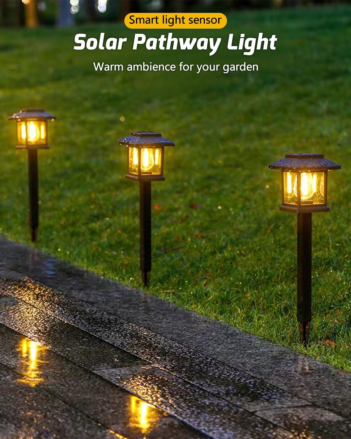 Albelt Solar Pathyway Lights Outdoor, 12 Pack Waterproof Solar Garden Lights with Auto On/Off, Landscape Lighting for Garden, Yard, Pathway, Patio, Driveway Decor