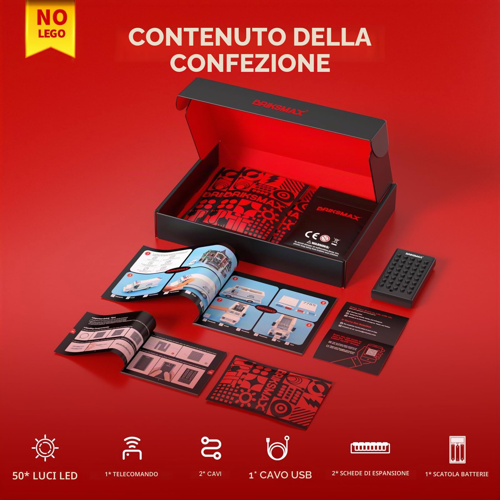 Briksmax Kit Luci 2.0 per lego La Via Lattea (versione telecomando) - Innovativa illuminazione a LED compatibile con Lego Art 31212