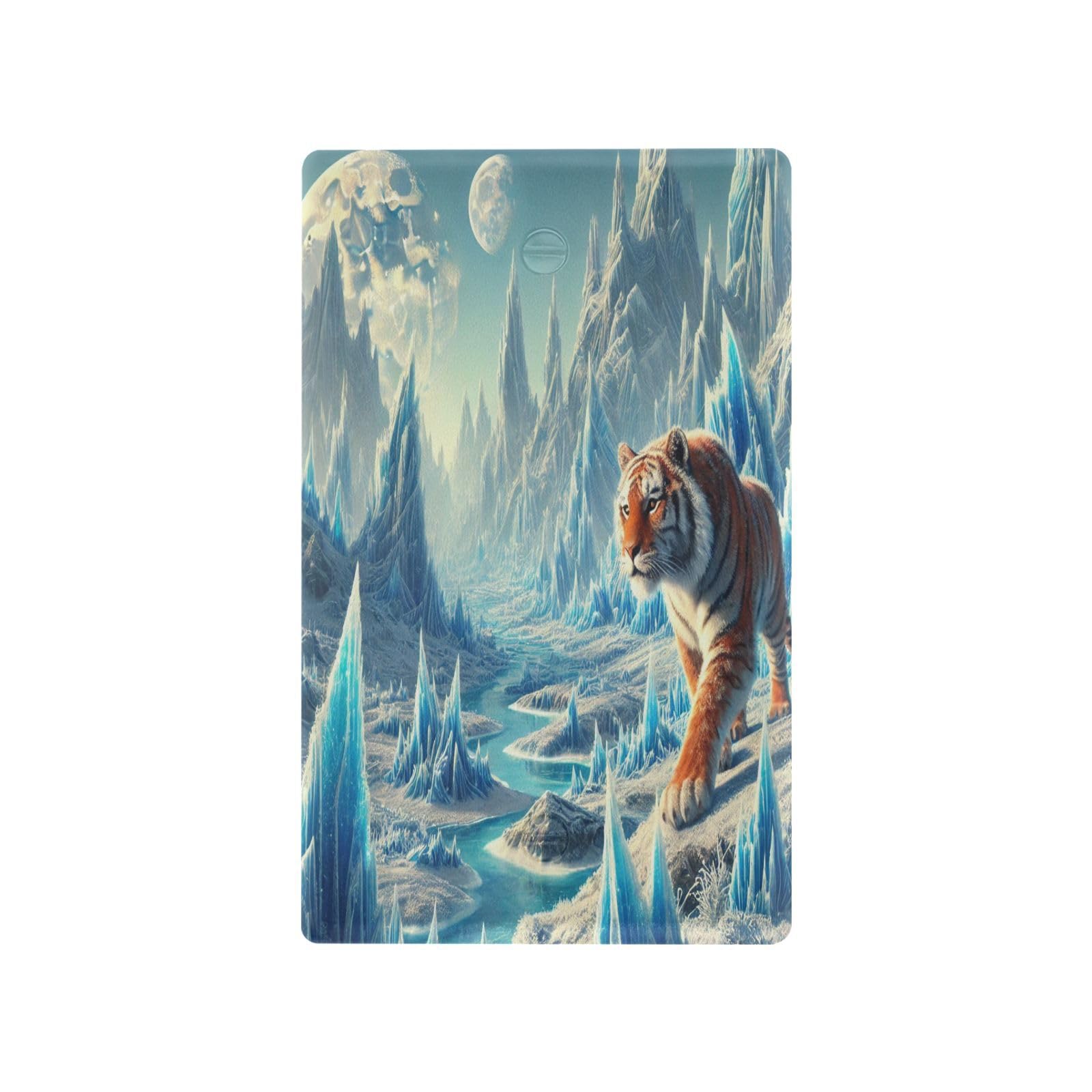 Tigers Light Switch Cover Decorative Receptacle Outlet Wall Plate Guard Plastic Outlet Covers for Living Room Home Decor Kitchen (Unused Outlet Cover)