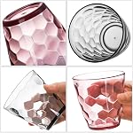 Lawei 12 Pack Plastic Water Tumblers, 10 Oz Unbreakable Premium Drinking Glasses, Stackable Acrylic Reusable Juice Wine Cups for Dinner, Home, Restaurants, BPA Free