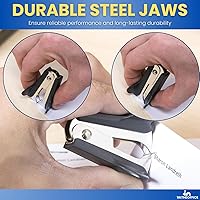 Vista 4 de 1InTheOffice Removedor de grapas, removedor de grapas de garra, herramienta removedor de grapas, negro, paquete de 6