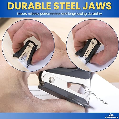 Miniatura 4 de 1InTheOffice Removedor de grapas, removedor de grapas de garra, herramienta removedor de grapas, negro, paquete de 6