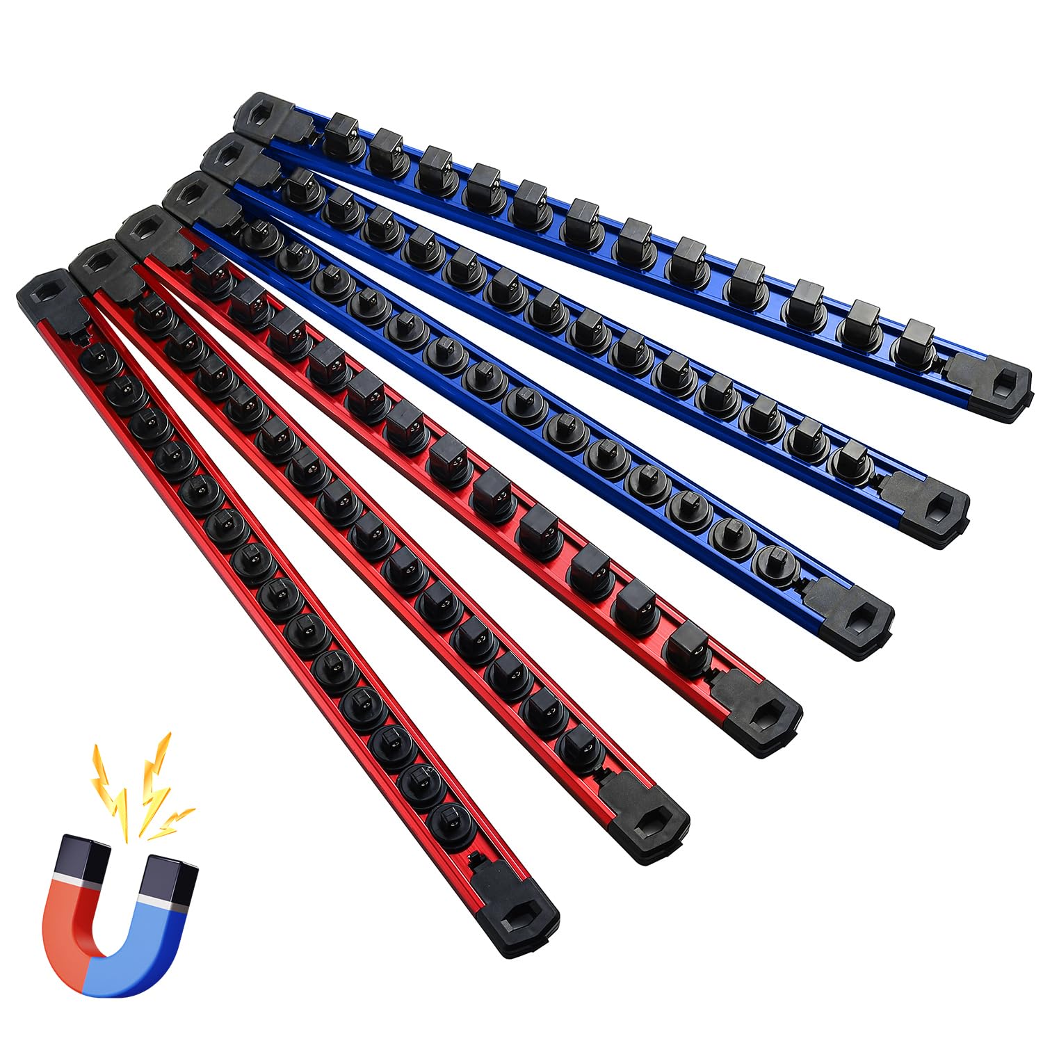 Amazon.com: Reniteco Magnetic Socket Organizer, 6-Piece Heavty Duty ...