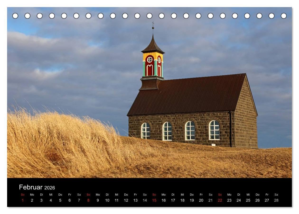 Island - Iceland (Tischkalender 2026 DIN A5 quer), CALVENDO Monatskalender: Bilder von den faszinierenden Landschaften einer großartigen, ... so konzentriert findet. (CALVENDO Natur)