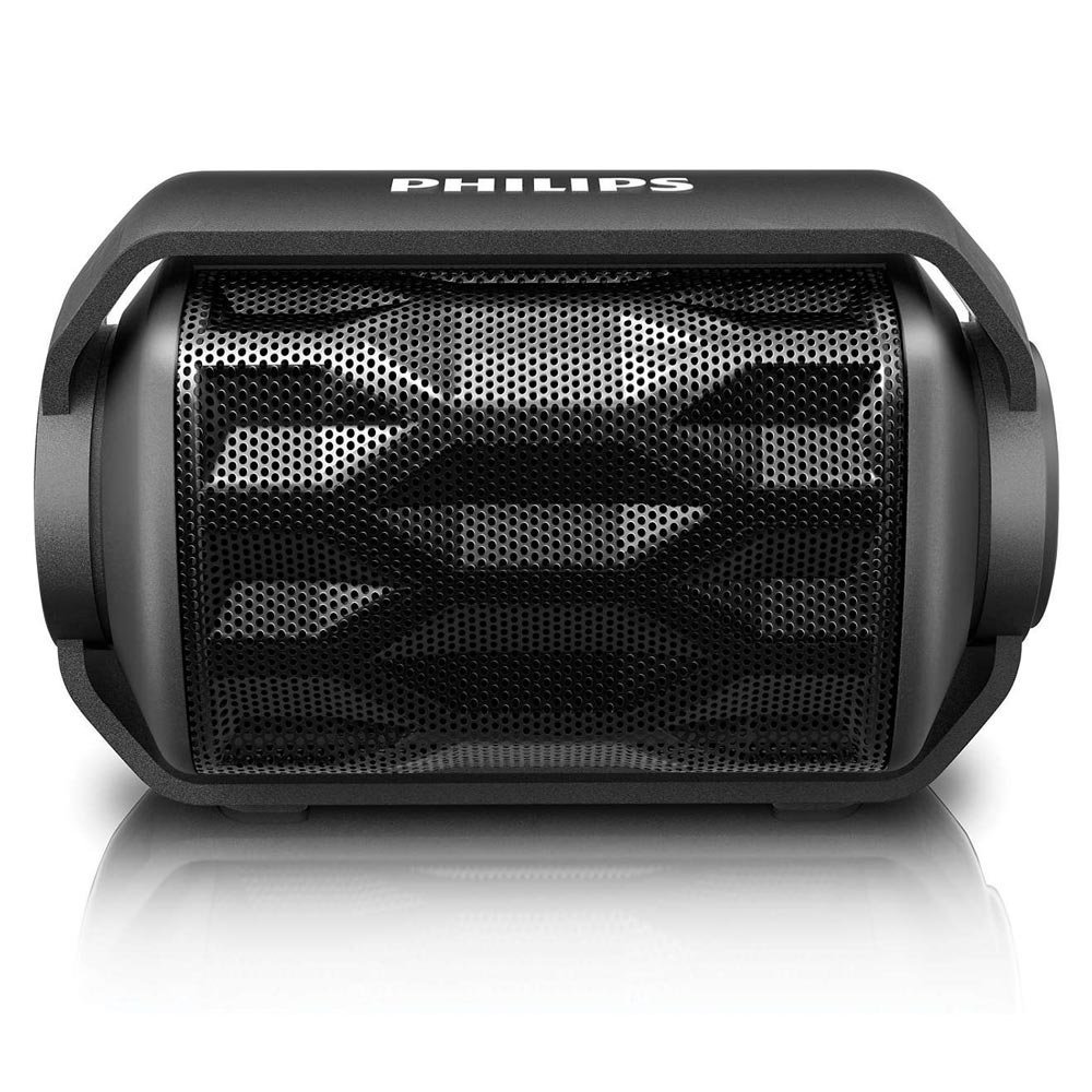Philips BT2200B/00 - Altavoz portátil con Bluetooth (micrófono, batería recargable, resistente al agua), negro