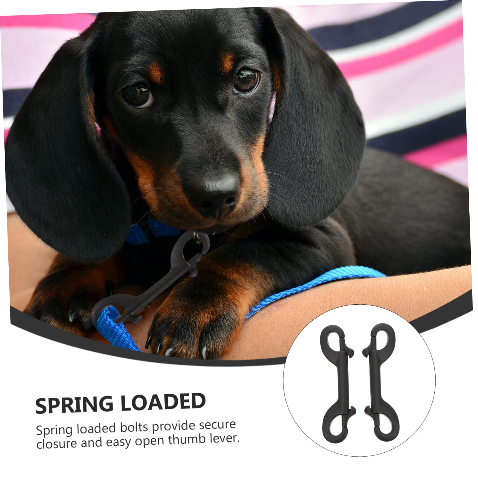 PartyKindom 2sets Spearfishing Accessories Double Ended Trigger Hook Snap Marine Grade Snaps Versatile Bolt Buckle 2pcs*2